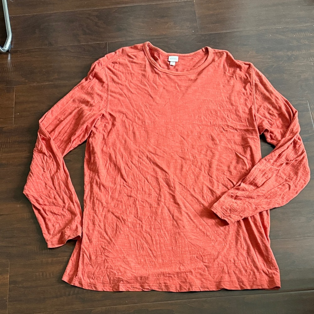 Merona Men's Long-Sleeve Crewneck Tee - Coral